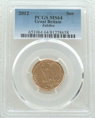 2012 Diamond Jubilee Full Sovereign Gold Coin PCGS MS64