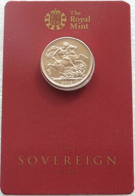 2015 St George and the Dragon Full Sovereign Gold Coin Mint Card