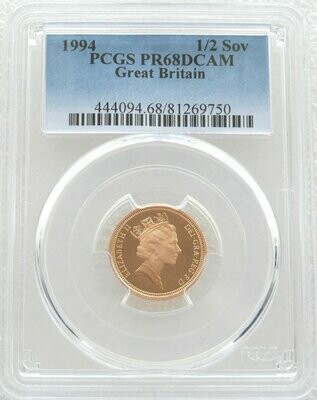 1994 St George and the Dragon Half Sovereign Gold Proof Coin PCGS PR68 DCAM