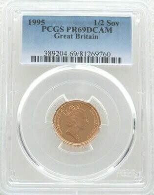 1995 St George and the Dragon Half Sovereign Gold Proof Coin PCGS PR69 DCAM