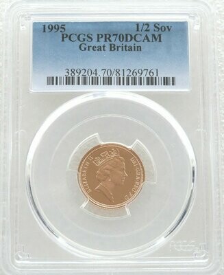 1995 St George and the Dragon Half Sovereign Gold Proof Coin PCGS PR70 DCAM