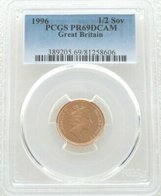 1996 St George and the Dragon Half Sovereign Gold Proof Coin PCGS PR69 DCAM