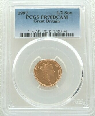 1997 St George and the Dragon Half Sovereign Gold Proof Coin PCGS PR70 DCAM