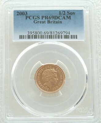 2003 St George and the Dragon Half Sovereign Gold Proof Coin PCGS PR69 DCAM
