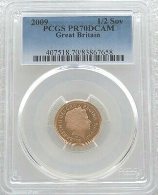 2009 St George and the Dragon Half Sovereign Gold Proof Coin PCGS PR70 DCAM