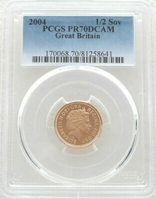 2004 St George and the Dragon Half Sovereign Gold Proof Coin PCGS PR70 DCAM
