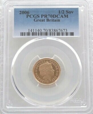 2006 St George and the Dragon Half Sovereign Gold Proof Coin PCGS PR70 DCAM
