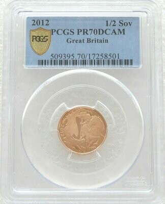 2012 Diamond Jubilee Half Sovereign Gold Proof Coin PCGS PR70 DCAM