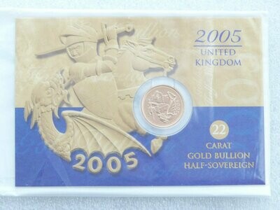 2005 Half Sovereign Gold Coin Mint Card - Timothy Noad