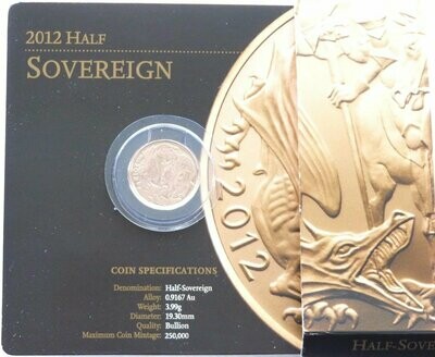 2012 Diamond Jubilee Half Sovereign Gold Coin Mint Pack