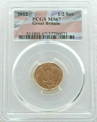 2012 Diamond Jubilee Half Sovereign Gold Coin PCGS MS67