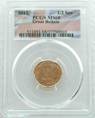 2012 Diamond Jubilee Half Sovereign Gold Coin PCGS MS68