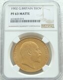 1902 Edward VII Coronation £5 Sovereign Gold Matte Proof Coin NGC PF63