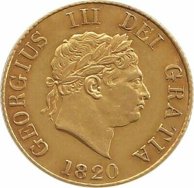 1820 George III Half Sovereign Gold Coin