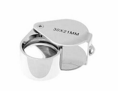 Jewellers Loupe Magnifying Glass Coin Stamp Crystal Clear Magnification 30.00 x 21.00mm