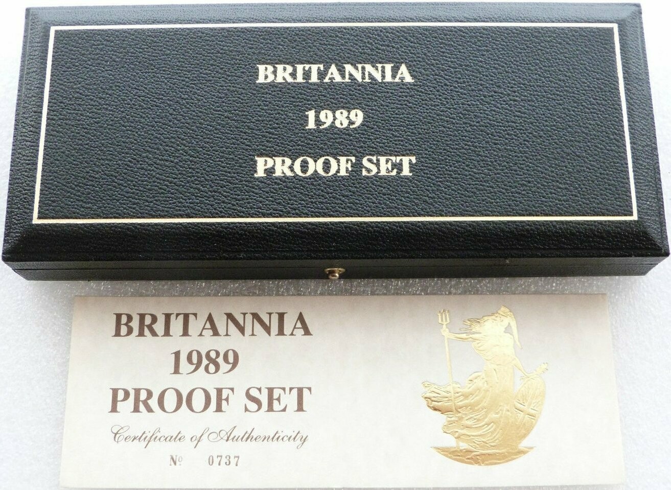 1989 Royal Mint Britannia Gold Proof 4 Coin Set Box Coa No Coins