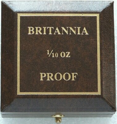 1987 - 2007 Royal Mint Britannia £10 Gold Proof 1/10oz Coin Brown Leather Box Only