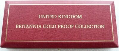 Royal Mint Britannia Gold Proof 4 Coin Set Box Only No Coins