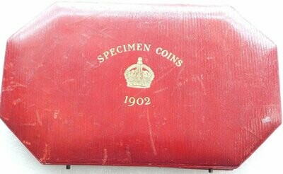 1902 Edward VII Coronation Specimen Matte Proof 13 Coin Long Set Box Only No Coins