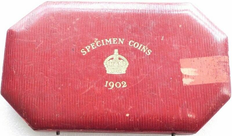 1902 Edward VII Coronation Specimen Matte Proof 13 Coin Long Set Box Only No Coins