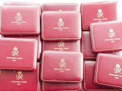 1937 George VI Coronation Sovereign Gold Proof 4 Coin Set Box Only No Coins