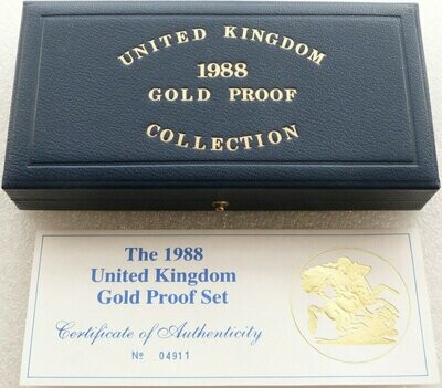 1988 Royal Mint Sovereign Gold Proof 3 Coin Box Coa No Coins