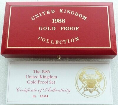 1986 Royal Mint Sovereign Gold Proof 3 Coin Box Coa No Coins