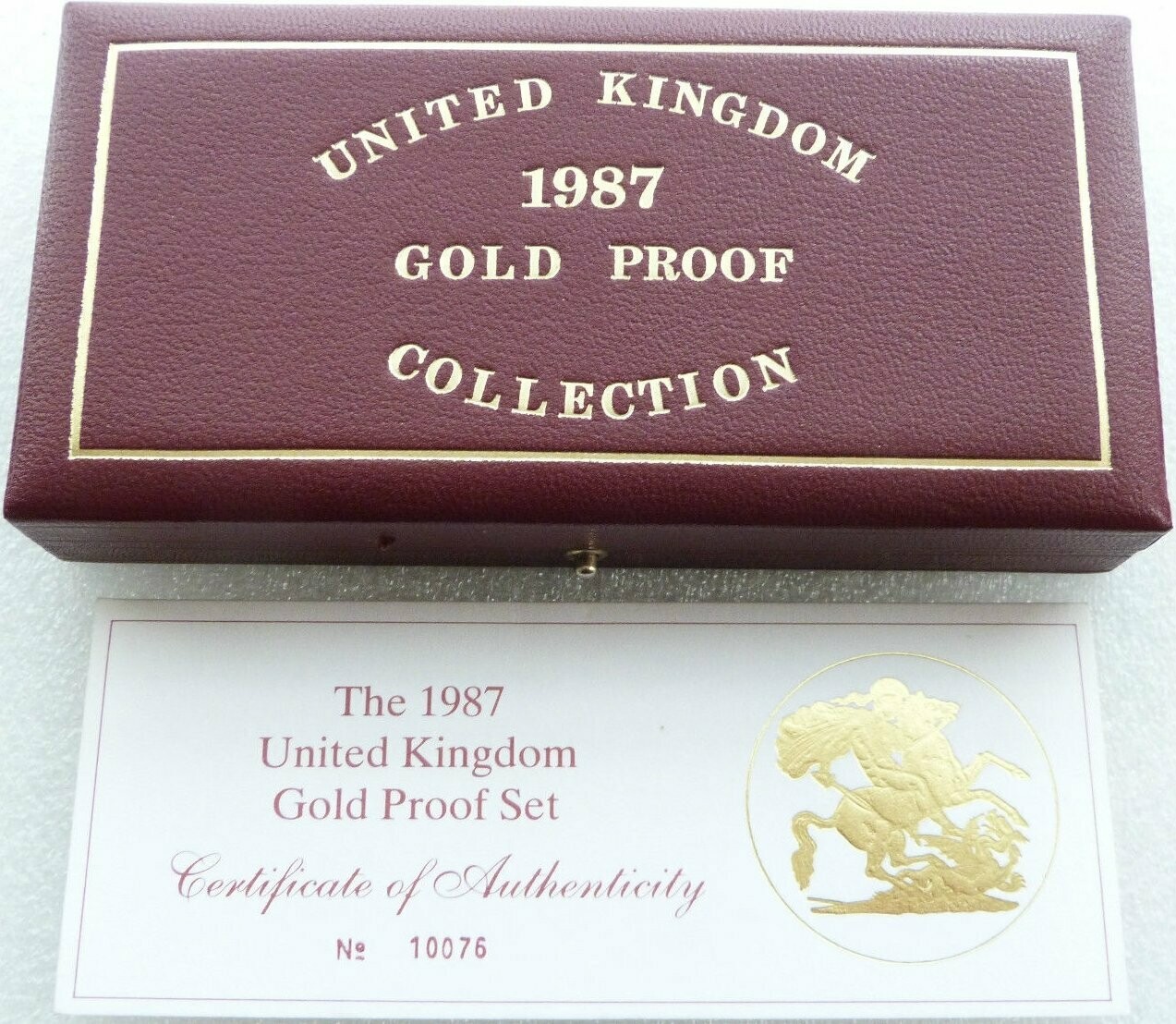 1987 Royal Mint Sovereign Gold Proof 3 Coin Box Coa No Coins