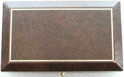 Royal Mint Brown Leather Sovereign 2 Coin Set Box No Coins