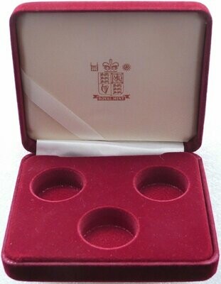 Royal Mint Gold Sovereign 3 Coin Set Red Suede Box No Coins