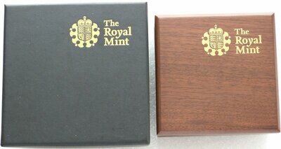 2008 - 2015 Royal Mint Walnut-Veneer Wooden Box £2 Double Sovereign Gold Proof Coin