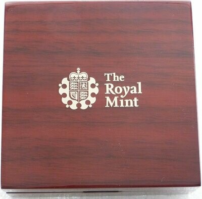 2014 - 2022 Royal Mint Deluxe Wooden £2 Gold Coin Box Only