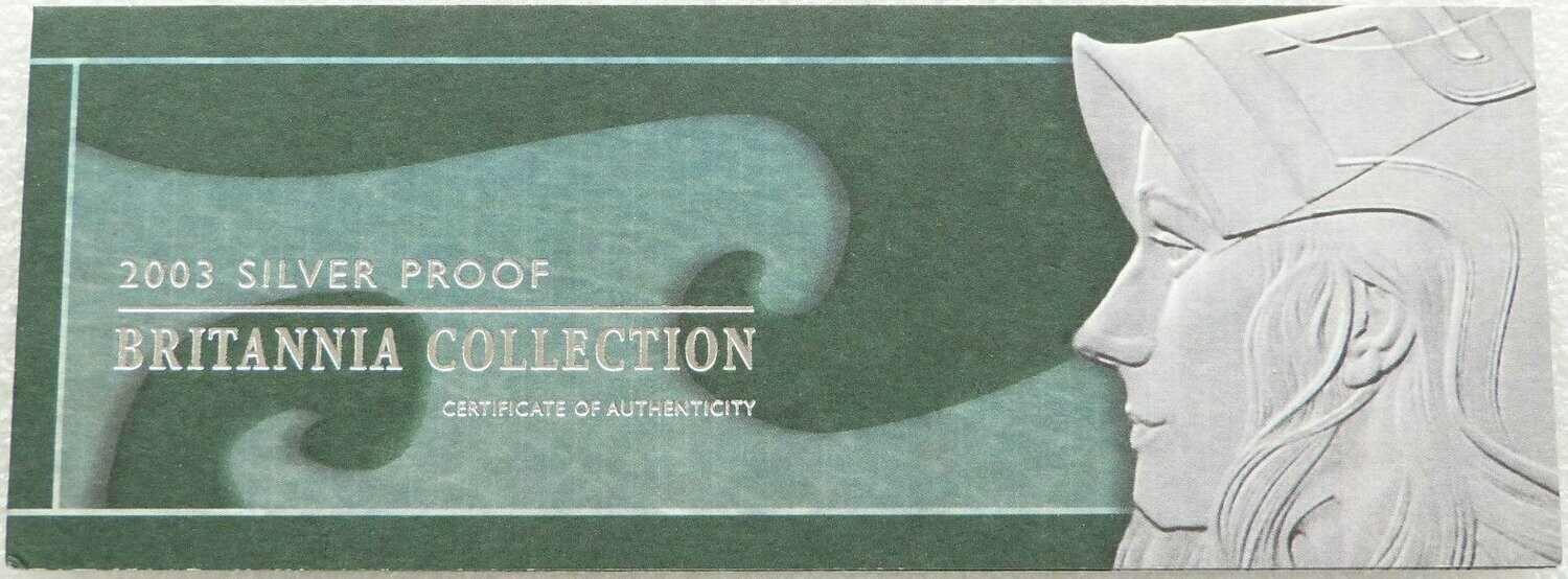 2003 Britannia Silver Proof 4 Coin Set Certificate Only