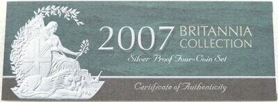 2007 Britannia Silver Proof 4 Coin Set Certificate Only