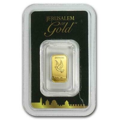 1 Gram Holy Land Mint Dove Gold Bar Fine Gold 999.9% Bullion Bar Ingot Certified Sealed