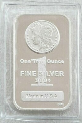 United States Morgan Design Solid Fine .999 Silver 1oz Bullion Bar Ingot Mint Sealed