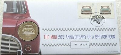 2009 Royal Mint Mini Car 50th Anniversary Commemorative Medal First Day Cover