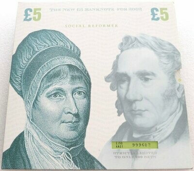 2002 Bank of England First and Last Run Lowther £5 Banknote Set