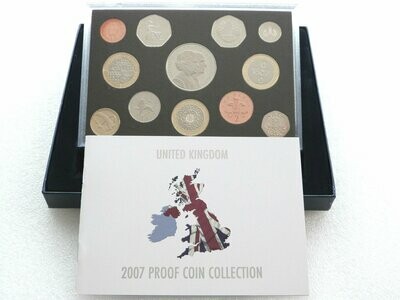 2007 Royal Mint Standard Proof 12 Coin Set Box Coa