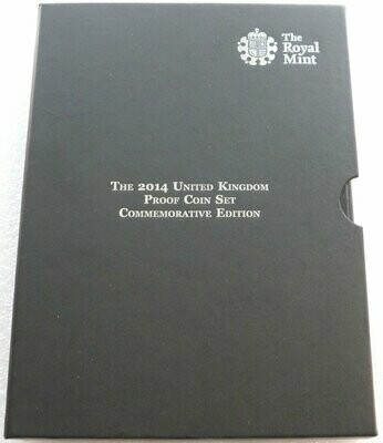 2014 Royal Mint Deluxe Commemorative Proof 6 Coin Set Box Coa