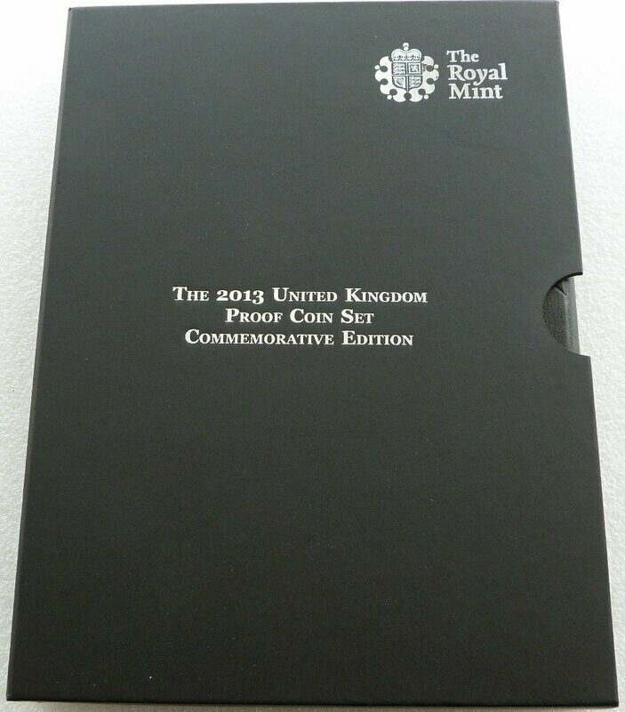 2013 Royal Mint Deluxe Commemorative Proof 7 Coin Set Box Coa