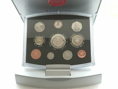 2000 Royal Mint Executive Proof 10 Coin Set Box Coa