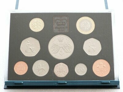 1997 Royal Mint Standard Proof 10 Coin Set Blue Case Coa