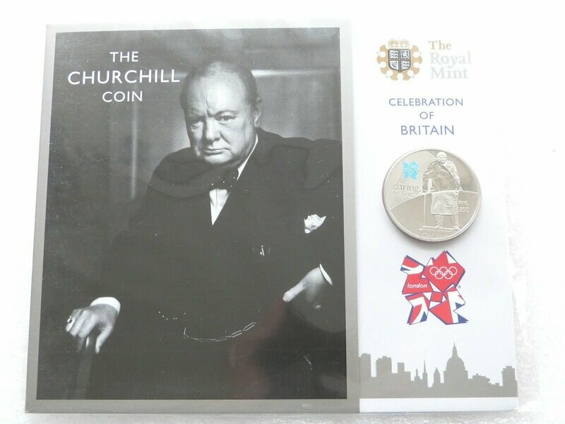 2010 London Olympic Games Winston Churchill £5 Proof Coin Pack