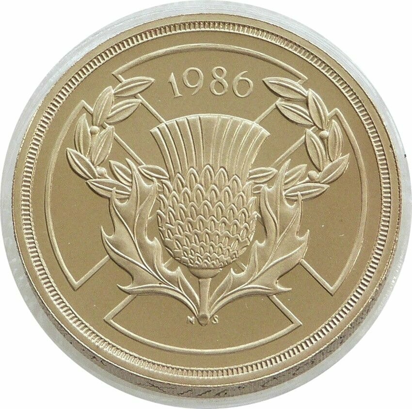 1986 Commonwealth Games Scottish Thistle £2 Proof Coin