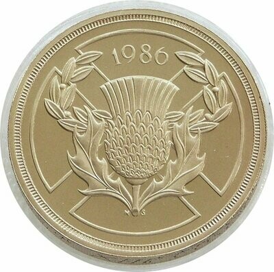1986 Commonwealth Games Scottish Thistle £2 Proof Coin