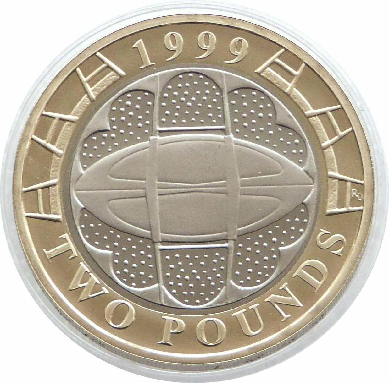 1999 Rugby World Cup £2 Proof Coin