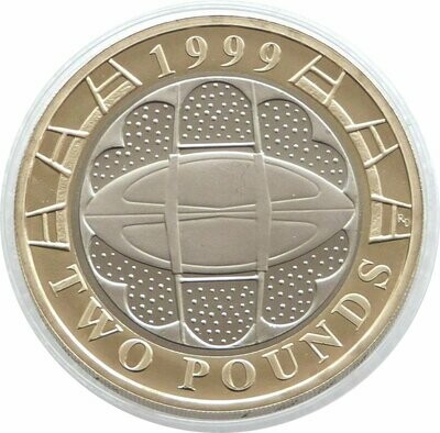 1999 Rugby World Cup £2 Proof Coin