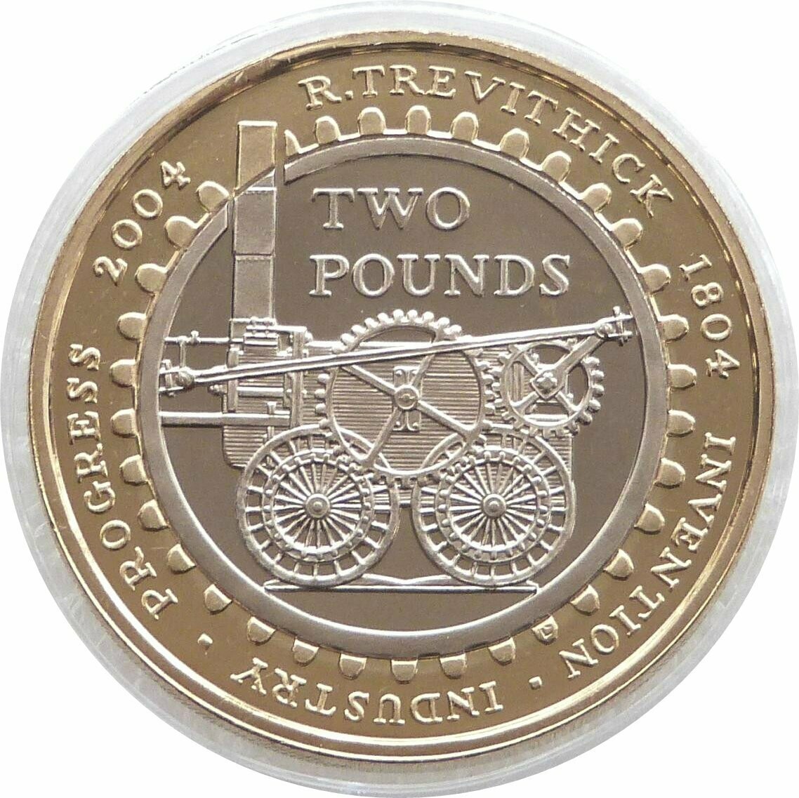 2004 Trevithick Steam Locomotive £2 Proof Coin
