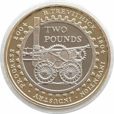 2004 Trevithick Steam Locomotive £2 Proof Coin